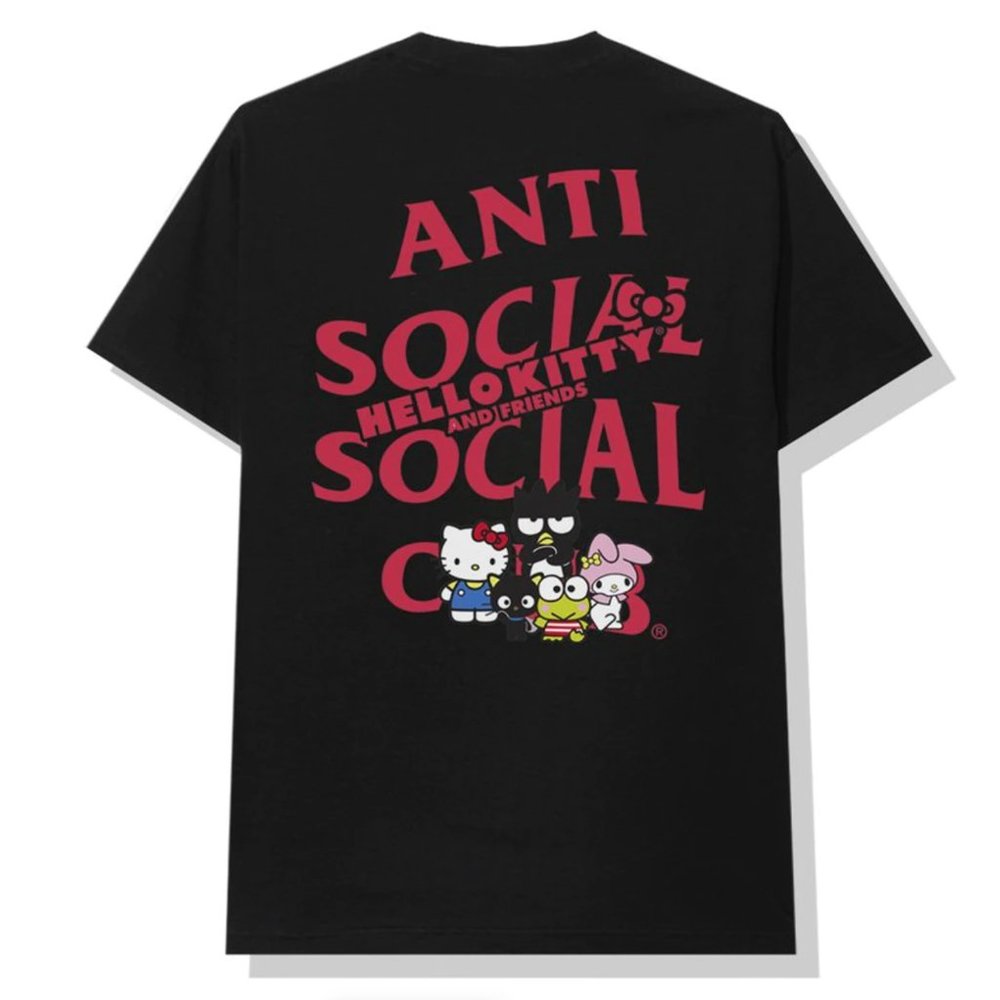 Hello Kitty and Friends x ASSC Black Tee - Anti Social Social Club - size S, M